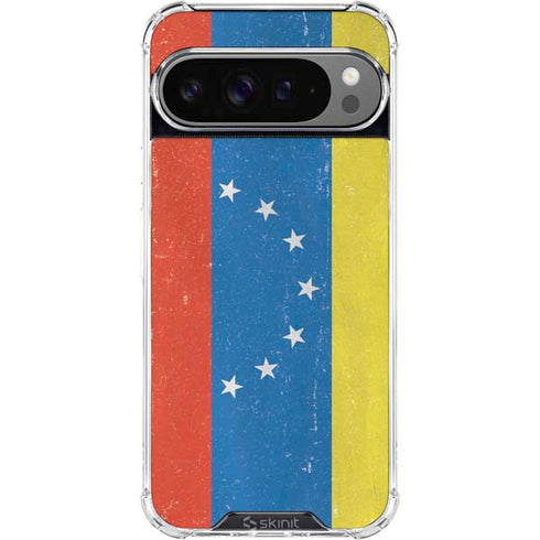 Venezuela Flag Distressed Google Pixel 10 Pro XL Clear Case